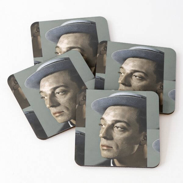 Item preview, Colorized Close Up Portrait of Buster Keaton, Single and Repeating Pattern designed and sold by Nicolette Olivier.