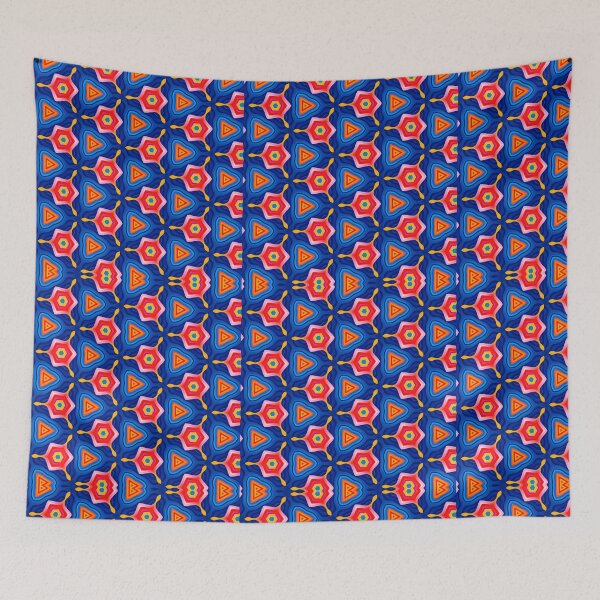 Item preview, Abstract Pyramid Blue Pattern designed and sold by artbibun.