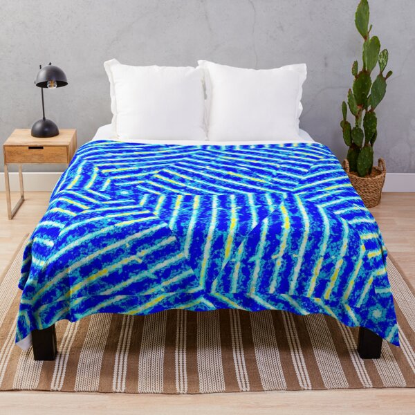 Artikelvorschau, Abstrakte blaue und blaugrüne leuchtende Dreiecke entworfen und verkauft von SXW Designs.