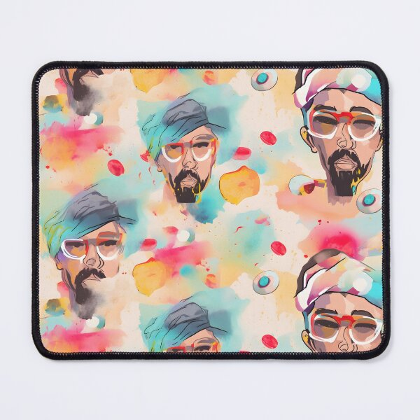 Item preview, Mac Dre Vintage Spring Color Watercolor Pattern - Artistic Tribute to the Rap Icon designed and sold by Retro-ArtDeco.