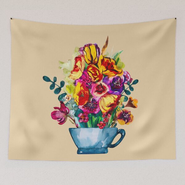 Item preview, Summer Flower Bouquet in a tea mug designed and sold by IngaDesign.