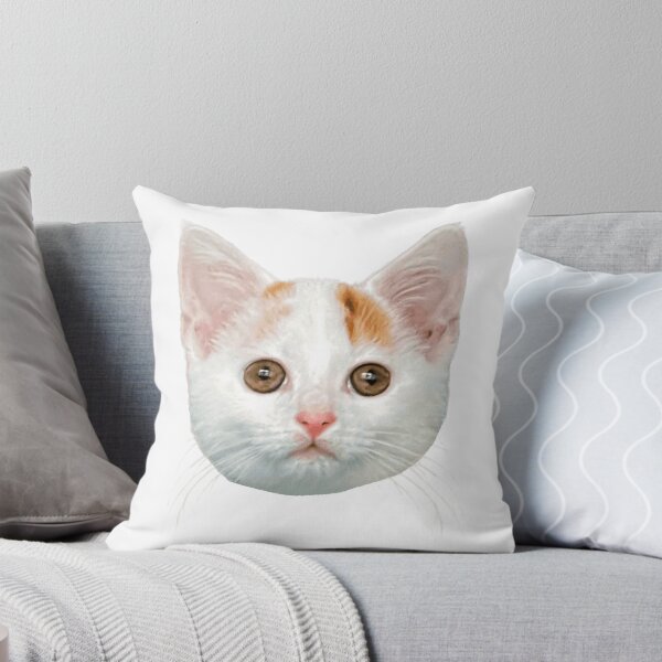 Item preview, White and Ginger Cat with Big Eyes and Ears designed and sold by GoodSequel.
