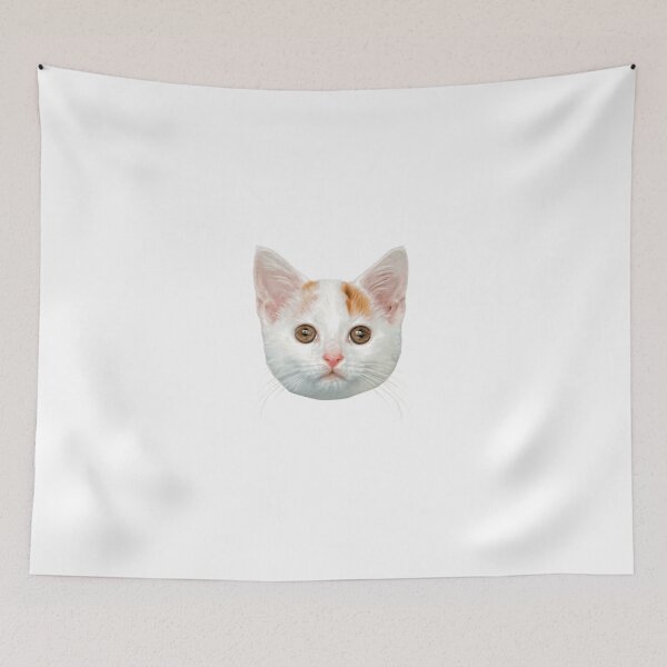 Item preview, White and Ginger Cat with Big Eyes and Ears designed and sold by GoodSequel.