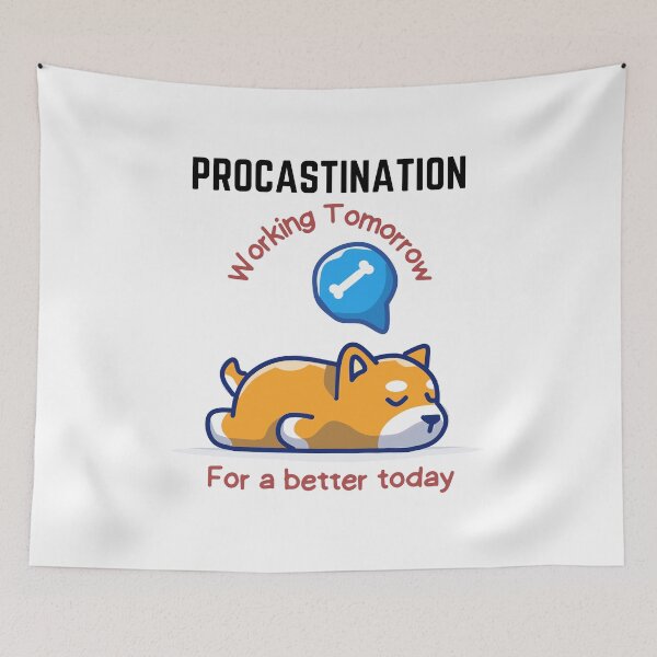 Item preview, Cute Procastination Design designed and sold by BleuBlue.