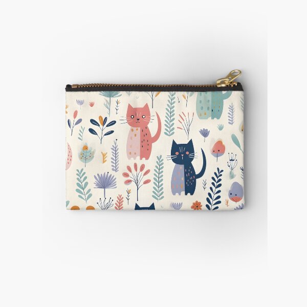 Item preview, Whimsical Cats in Bloom: Mid-Century Fabric Design designed and sold by BNCH44.