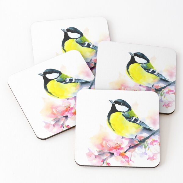 Item preview, Great tit watercolor designed and sold by ColorOfBirds.