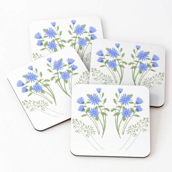 Item preview, Blue Cornflower Floral Print designed and sold by Mossy Shed Prints.