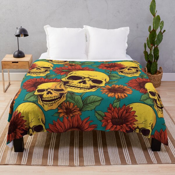 Item preview, Skulls & Gerber Daisies designed and sold by DegenerateDsign.