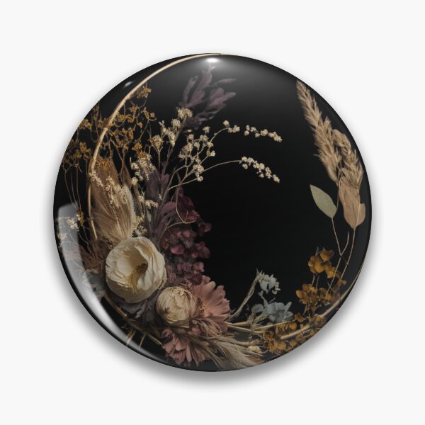 Item preview, flowers_on_gold_decorative_hoop designed and sold by Kalka088.