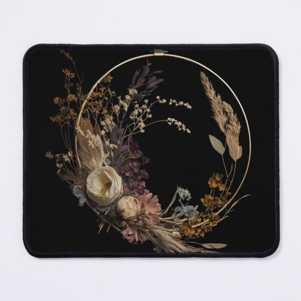 Item preview, flowers_on_gold_decorative_hoop designed and sold by Kalka088.