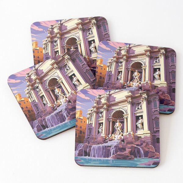 Item preview, Rome, Italy, Trevi Fountain, vintage travel art, travel poster Photographic Print designed and sold by SwiftArtHaven.