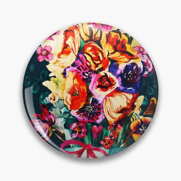 Item preview, Colorful summer flowers bouquet, modern watercolor designed and sold by IngaDesign.