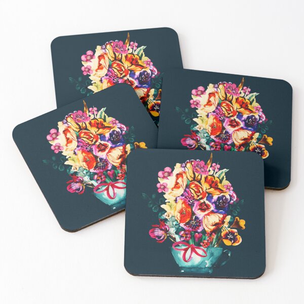 Item preview, Colorful summer flowers bouquet, modern watercolor designed and sold by IngaDesign.