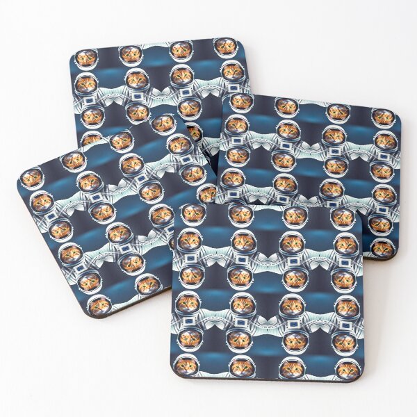 Item preview, Astronaut Cat Wave Pattern designed and sold by artbibun.