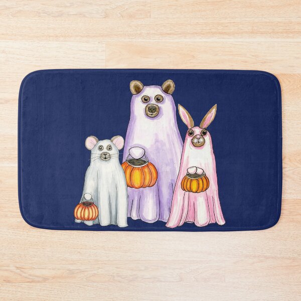 Item preview, Adorable Forest Friends Halloween Ghost Trio Illustration designed and sold by Sockstomistic.