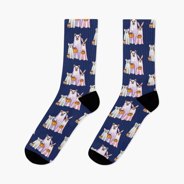 Item preview, Adorable Forest Friends Halloween Ghost Trio Illustration designed and sold by Sockstomistic.