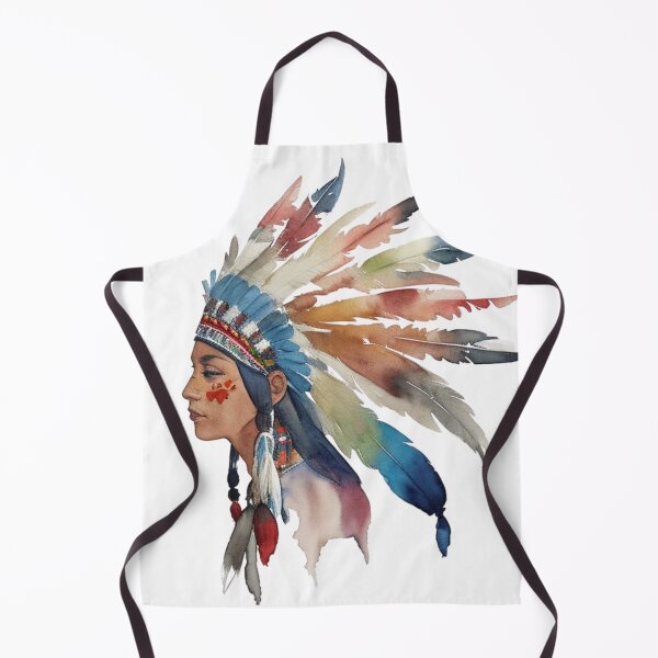 Item preview, watercolor Native Americane Head designed and sold by Mo-rx.