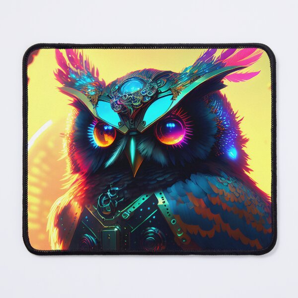 Item preview, Cyberpunk owl designed and sold by Pixeledfox.
