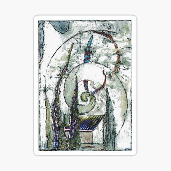 House in the Woods Lakeside Sticker