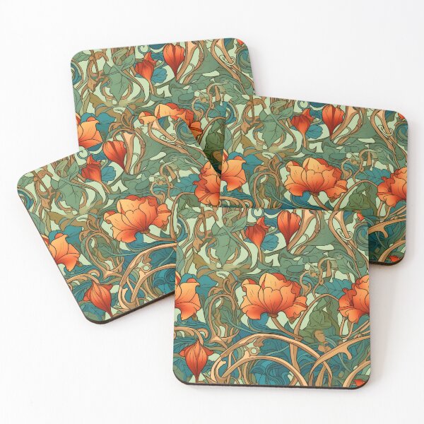 Item preview, Art Nouveau Florals   designed and sold by DegenerateDsign.
