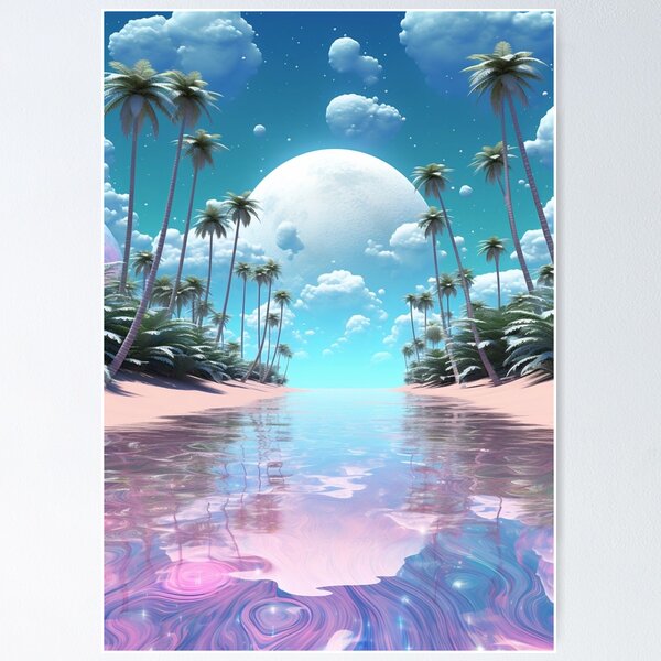 Item preview, Tranquil Paradise: Psychedelic Beach Art with Swirling Vortexes designed and sold by OdysseyArtworks.
