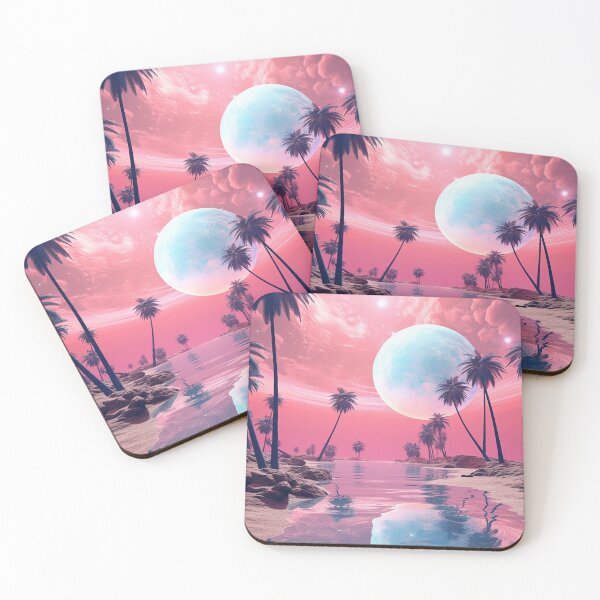 Item preview, Swaying Palms: Psychedelic Coastal Dreamscape designed and sold by OdysseyArtworks.