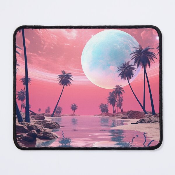 Item preview, Swaying Palms: Psychedelic Coastal Dreamscape designed and sold by OdysseyArtworks.