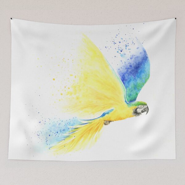 Item preview, Macaw parrot watercolour art designed and sold by Lianne Marie.