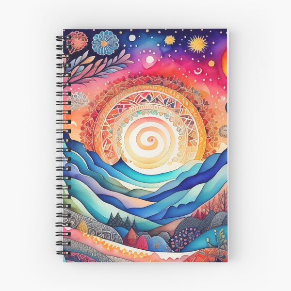 Item preview, Trippy Rainbow Watercolor Hills designed and sold by magicwillow.