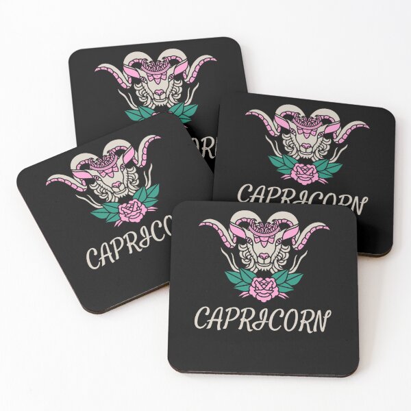 Item preview, Capricorn goat and flower, Capricornus Zodiac designed and sold by Alterock Designs.