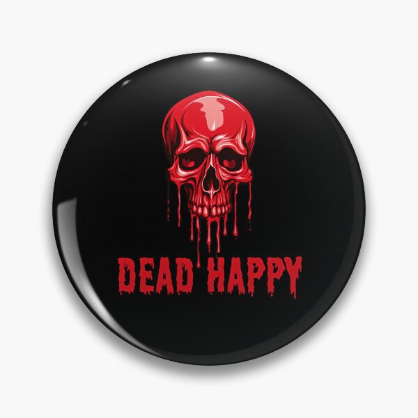 Item preview, Colorful Dripping Skull | Dead Happy | Graffiti Skull designed and sold by CoolHippoQuotes.
