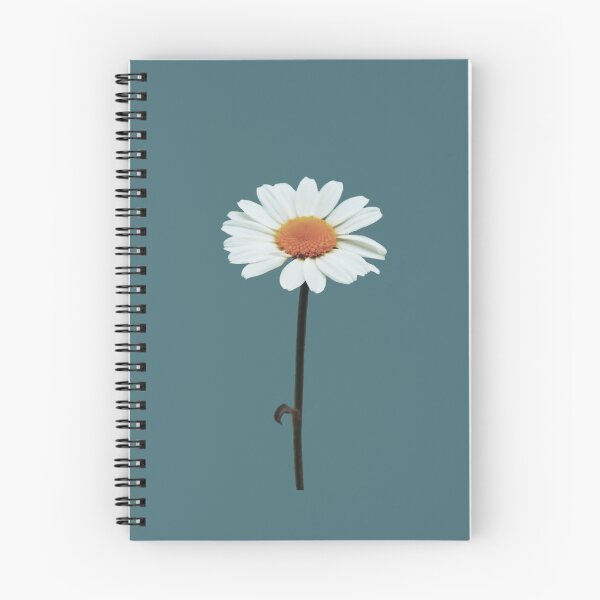 Item preview, Daisy little flower portrait on grey blue designed and sold by by-jwp.