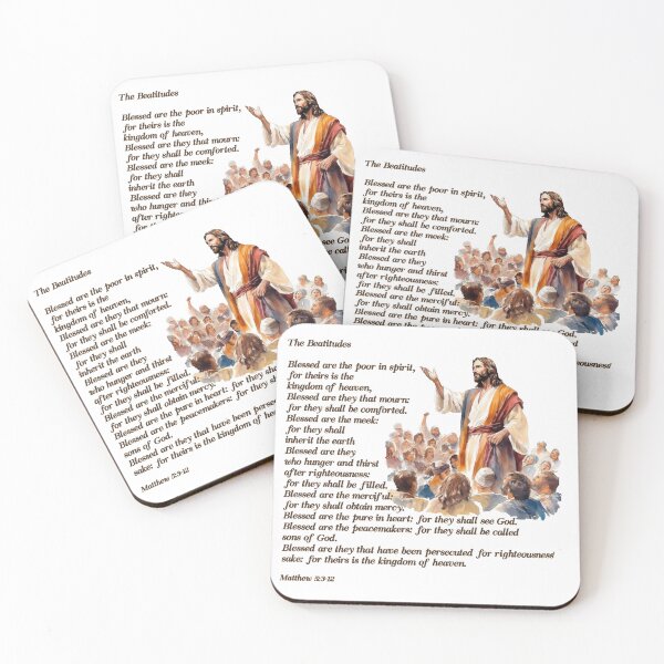 Item preview, The Beatitudes Matthew 5:3-12 designed and sold by WideIsTheGate.