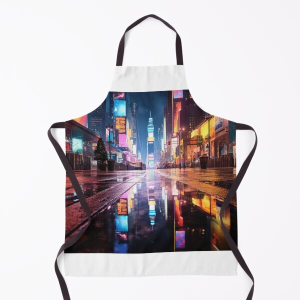 Item preview, Vibrant Nightscape: A Colorful City Street Illuminated at Night designed and sold by wooramsol.