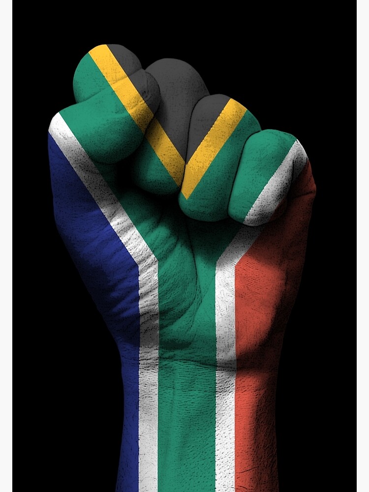 Flag Of South Africa On A Raised Clenched Fist Art Print By Jeffbartels Redbubble 5315