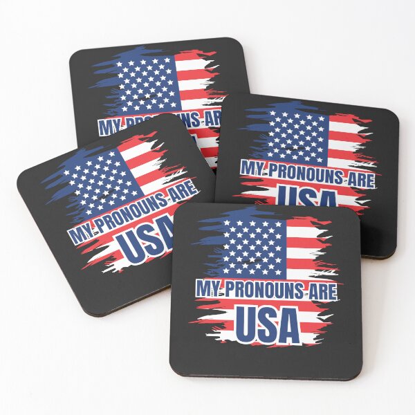 Item preview, My Pronouns are USA Patriotic American Flag designed and sold by JacoBeatzShop.