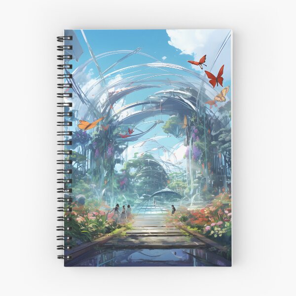 Item preview, Nature-Tech Fusion: Serene Garden of Holographic Blooms designed and sold by MystiCanvas.