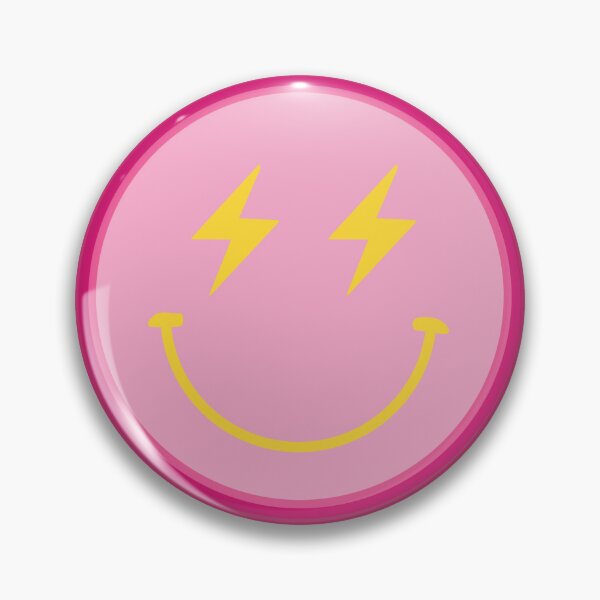 Item preview, Pink Preppy Lightning Bolt Smiley Face designed and sold by meganbeard.