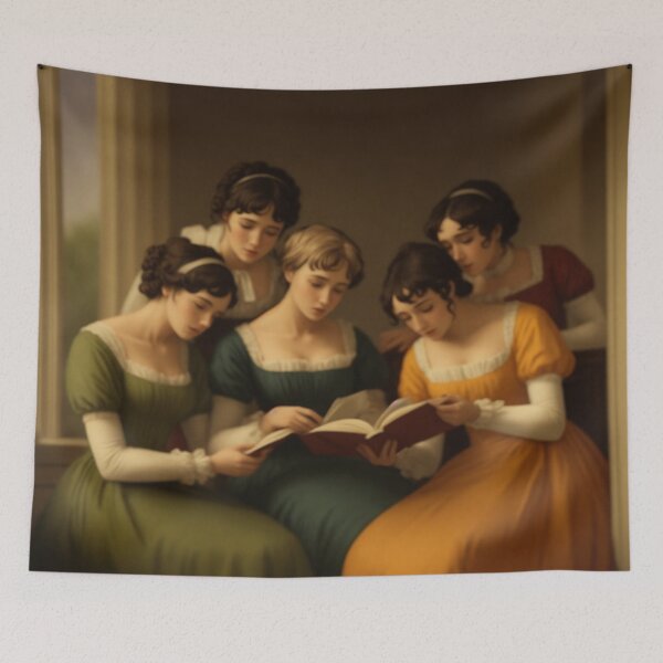 Item preview, The Bennet Sisters At Home Pride And Prejudice Inspired Art designed and sold by CDC40.