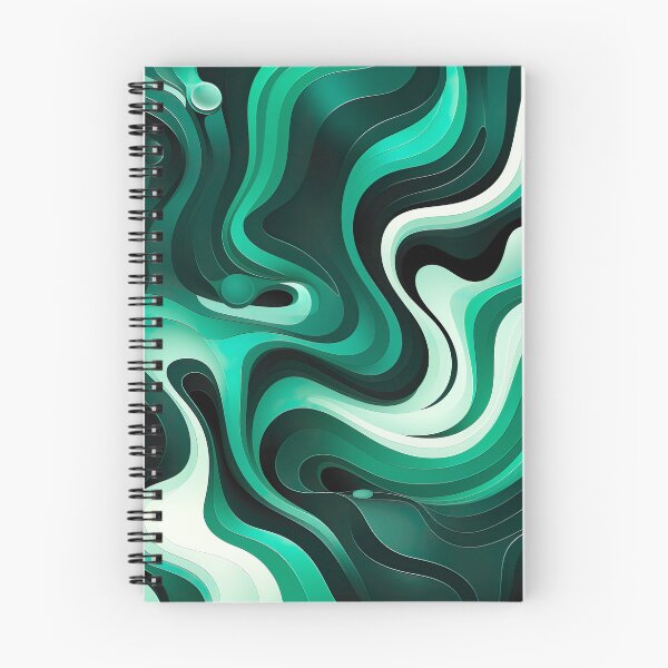 Item preview, Emerald Waves - A Playful Abstract Illustration of Fluid Landscapes designed and sold by vadimcarazan.