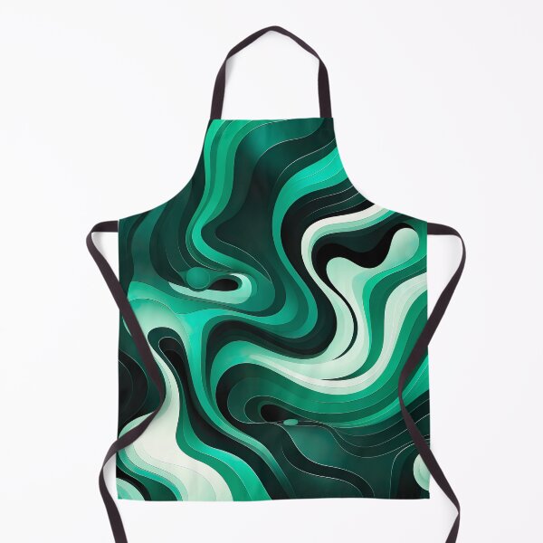 Item preview, Emerald Waves - A Playful Abstract Illustration of Fluid Landscapes designed and sold by vadimcarazan.