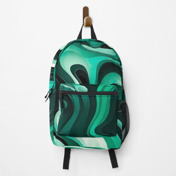Item preview, Emerald Waves - A Playful Abstract Illustration of Fluid Landscapes designed and sold by vadimcarazan.
