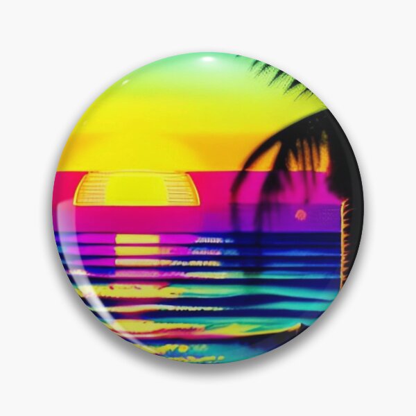 Artikelvorschau, 80er Jahre Neon Abstract Beach Serenity 48 entworfen und verkauft von Benito Del Ray.