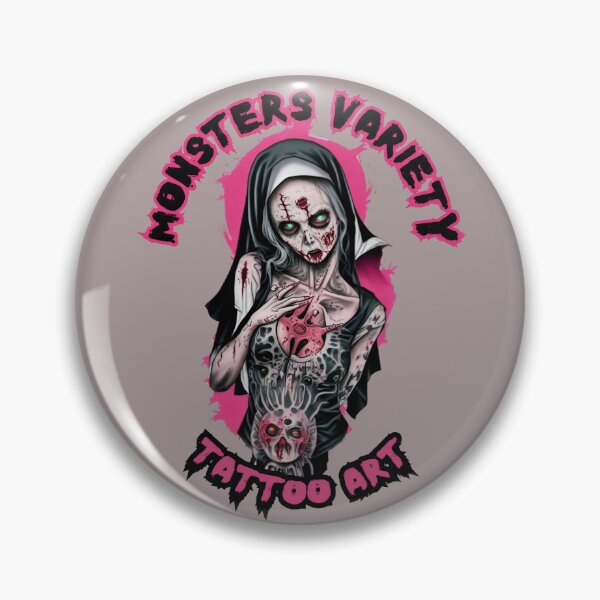 Artikelvorschau, Nonne Zombie Monsters Variety Tattoo Art. entworfen und verkauft von MonstersVariety.