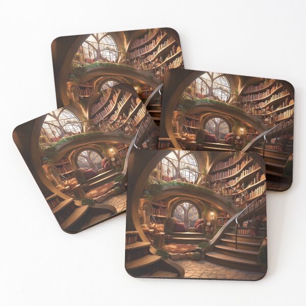 Item preview, Enchanted Bookstore: A Fairy Tale Haven designed and sold by MystiCanvas.