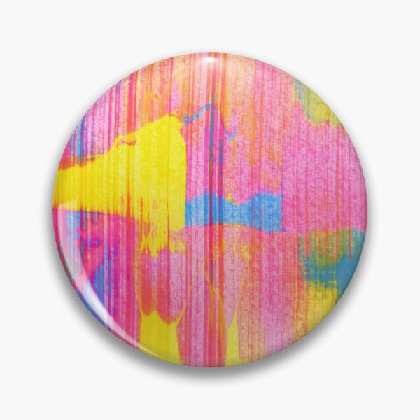 Item preview, Seek Joy, Hot Pink Abstract Smear Painting with Yellow and Blue designed and sold by Daydreamer Alley.