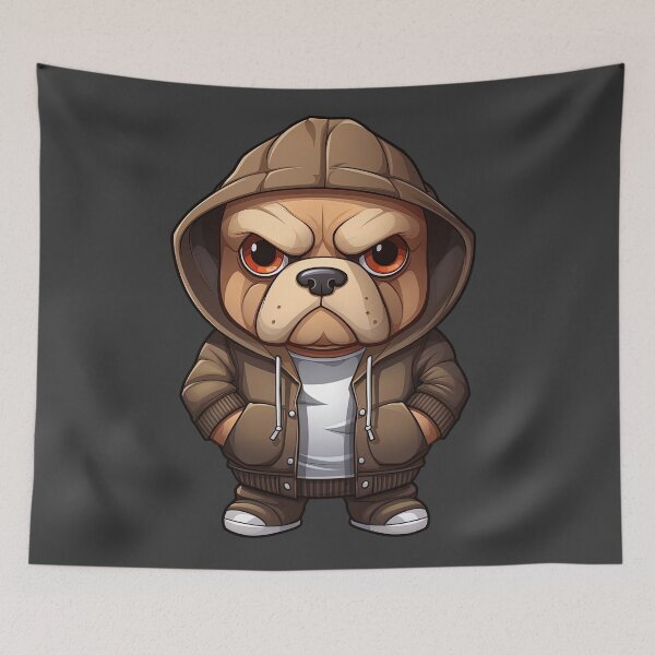 Item preview, Cool Bulldog in casual clothing designed and sold by Sidewayanimals.