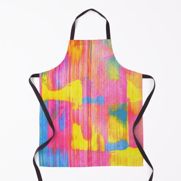 Item preview, Seek Joy, Hot Pink Abstract Smear Painting with Yellow and Blue designed and sold by Daydreamer Alley.
