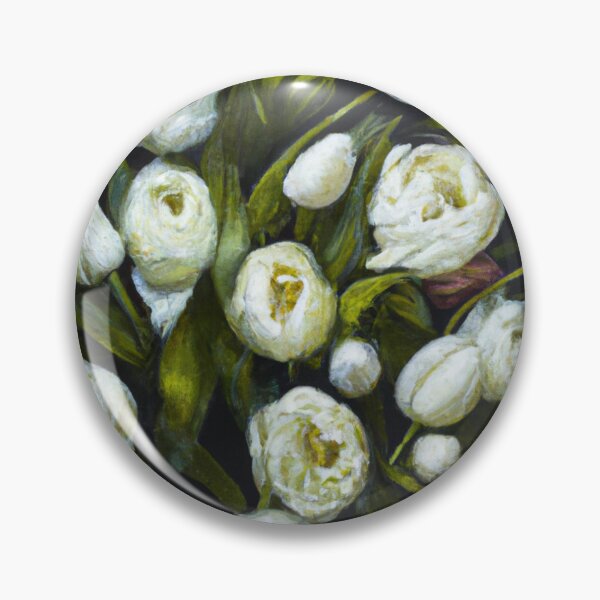 Item preview, White Tulips, peonies and rosebuds in Bouquet  designed and sold by PompousPeasant.
