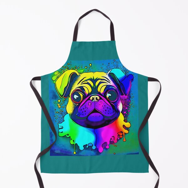 Item preview, Pug in Rainbow colors designed and sold by RedBluffTraders.